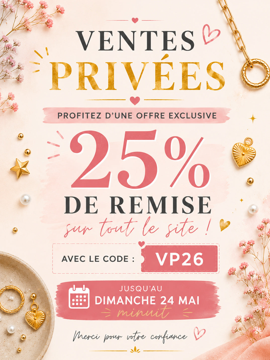 perlesetcreationbijoux - ventes privées 2026 25 % de remise