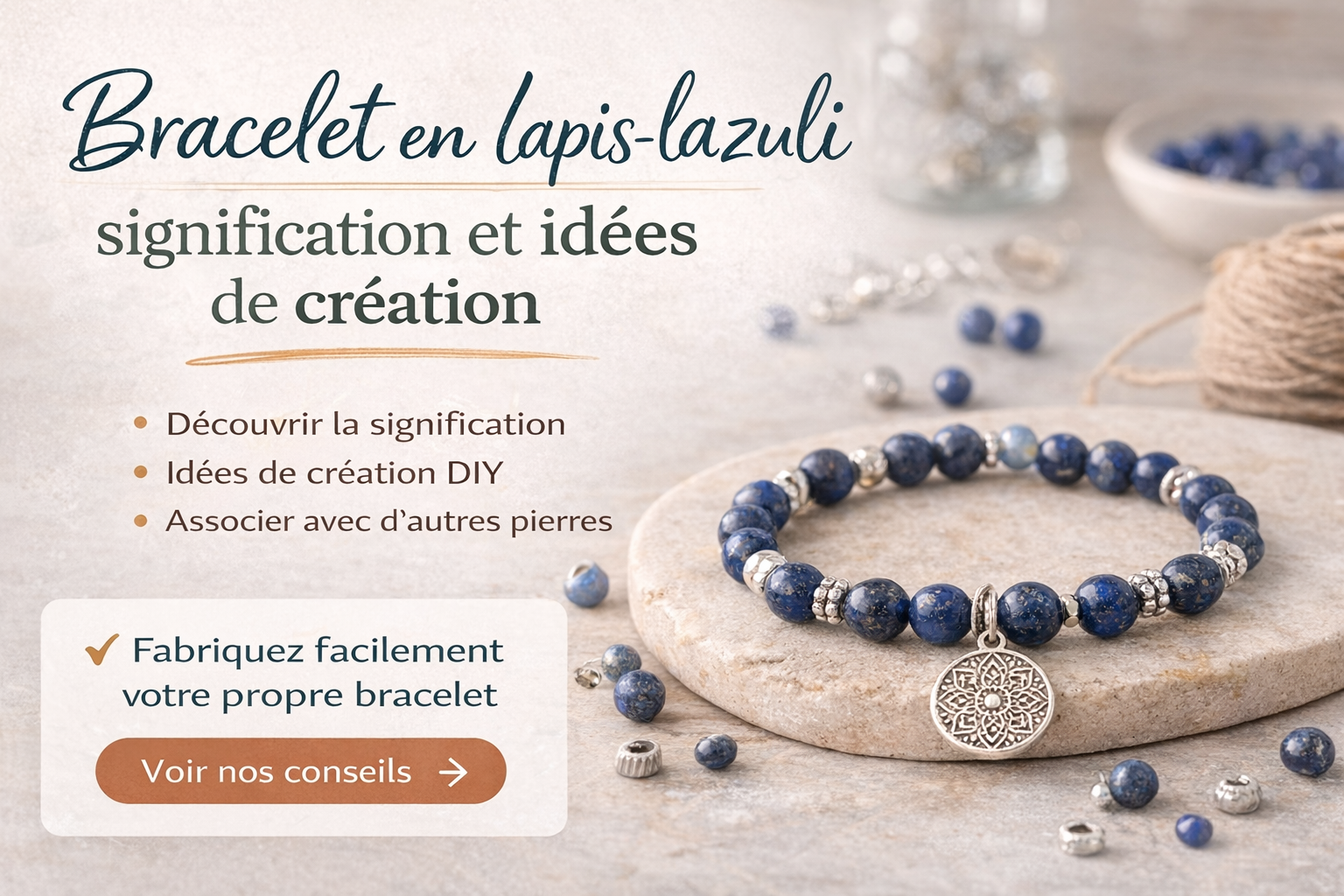 Bracelet en lapis-lazuli : signification et idées de création