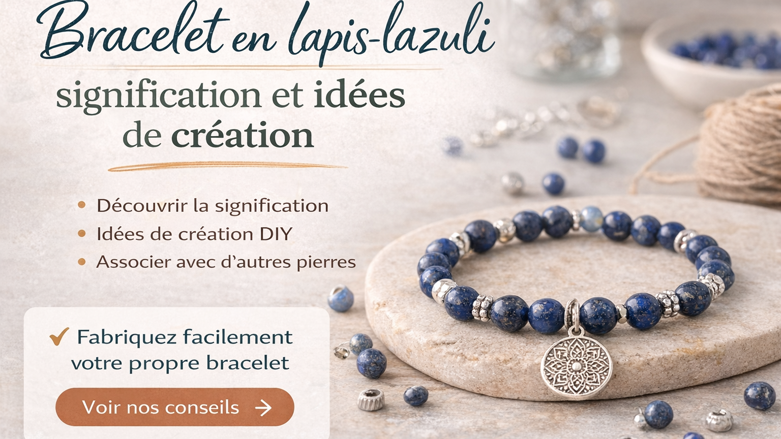 Bracelet en lapis-lazuli : signification et idées de création