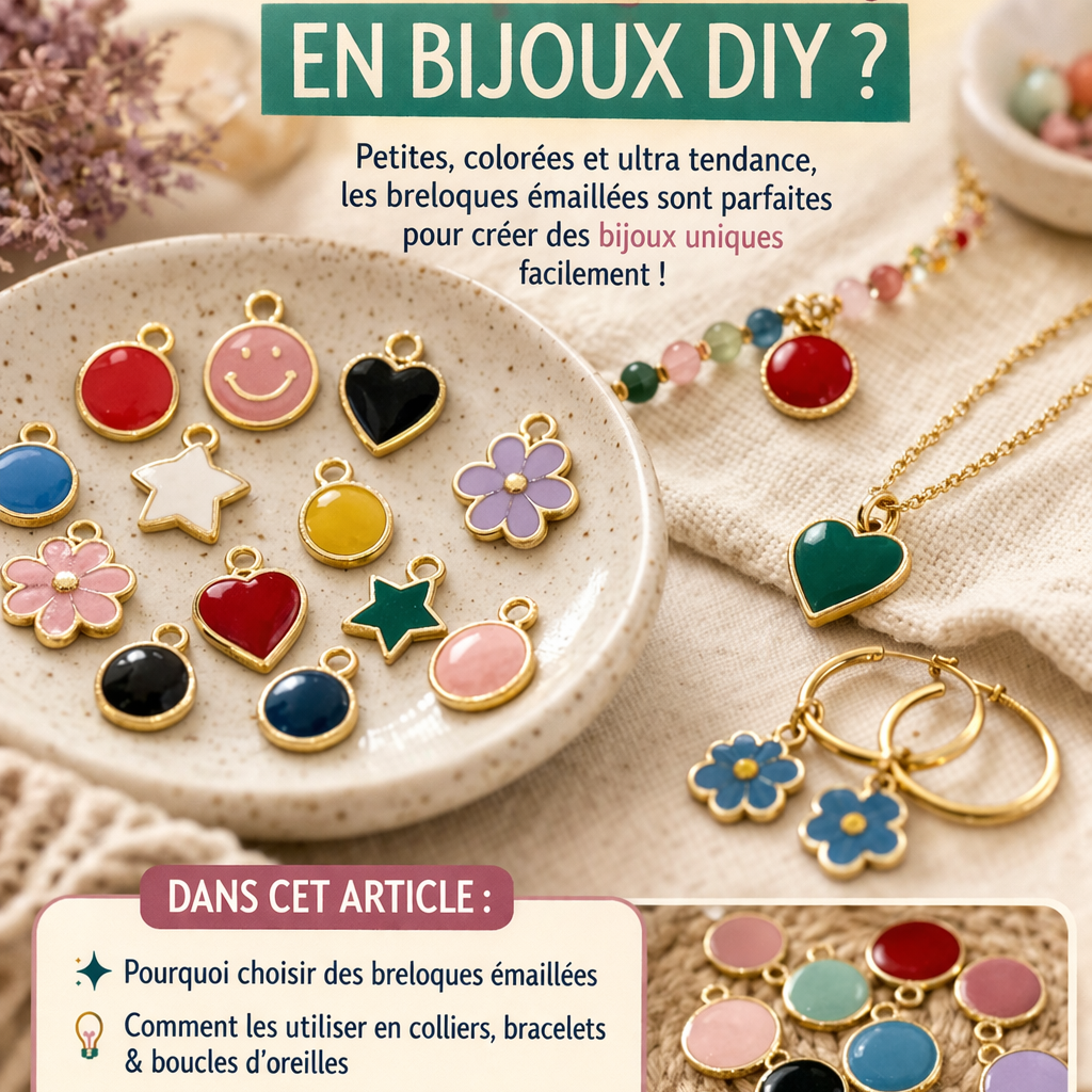 Breloques émaillées : comment les utiliser en bijoux DIY ?