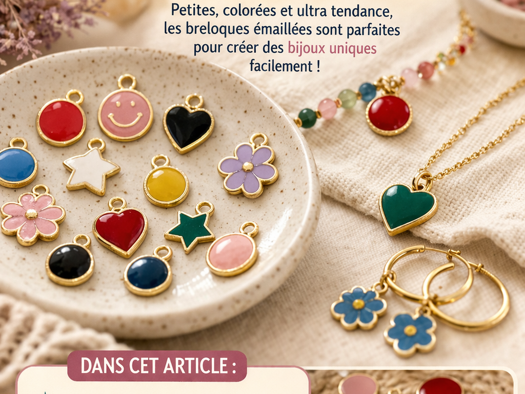 Breloques émaillées : comment les utiliser en bijoux DIY ?