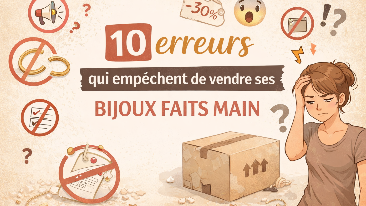 10 erreurs qui empêchent de vendre ses bijoux faits main