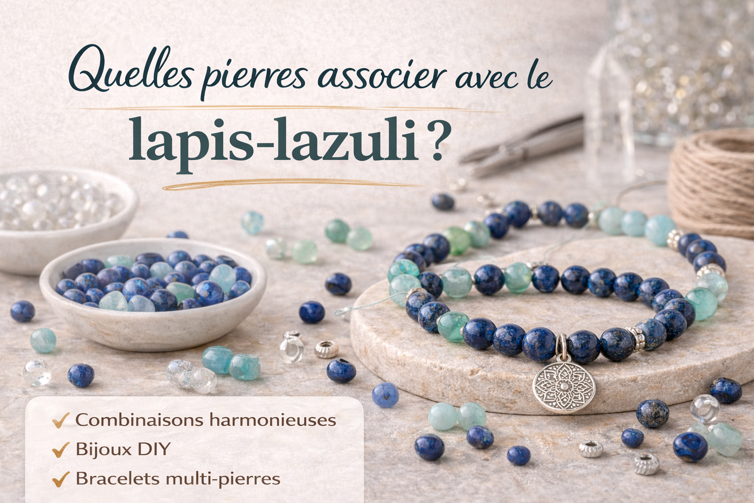 Quelles pierres associer avec le lapis-lazuli ?