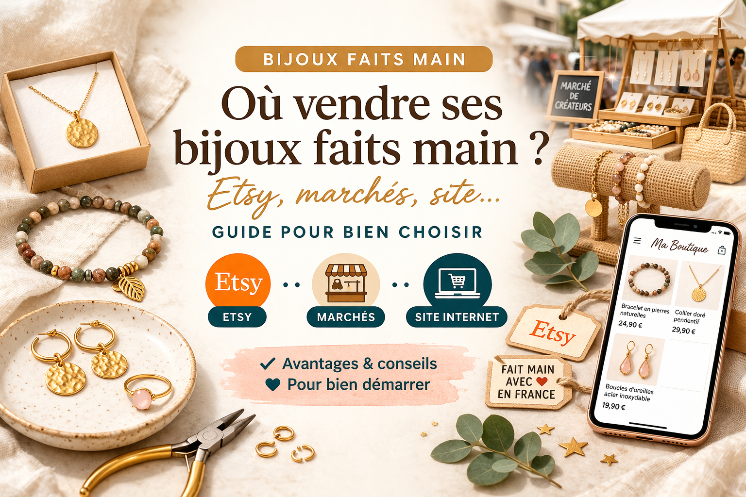 Où vendre ses bijoux faits main ? Etsy, marchés, site… guide pour bien choisir