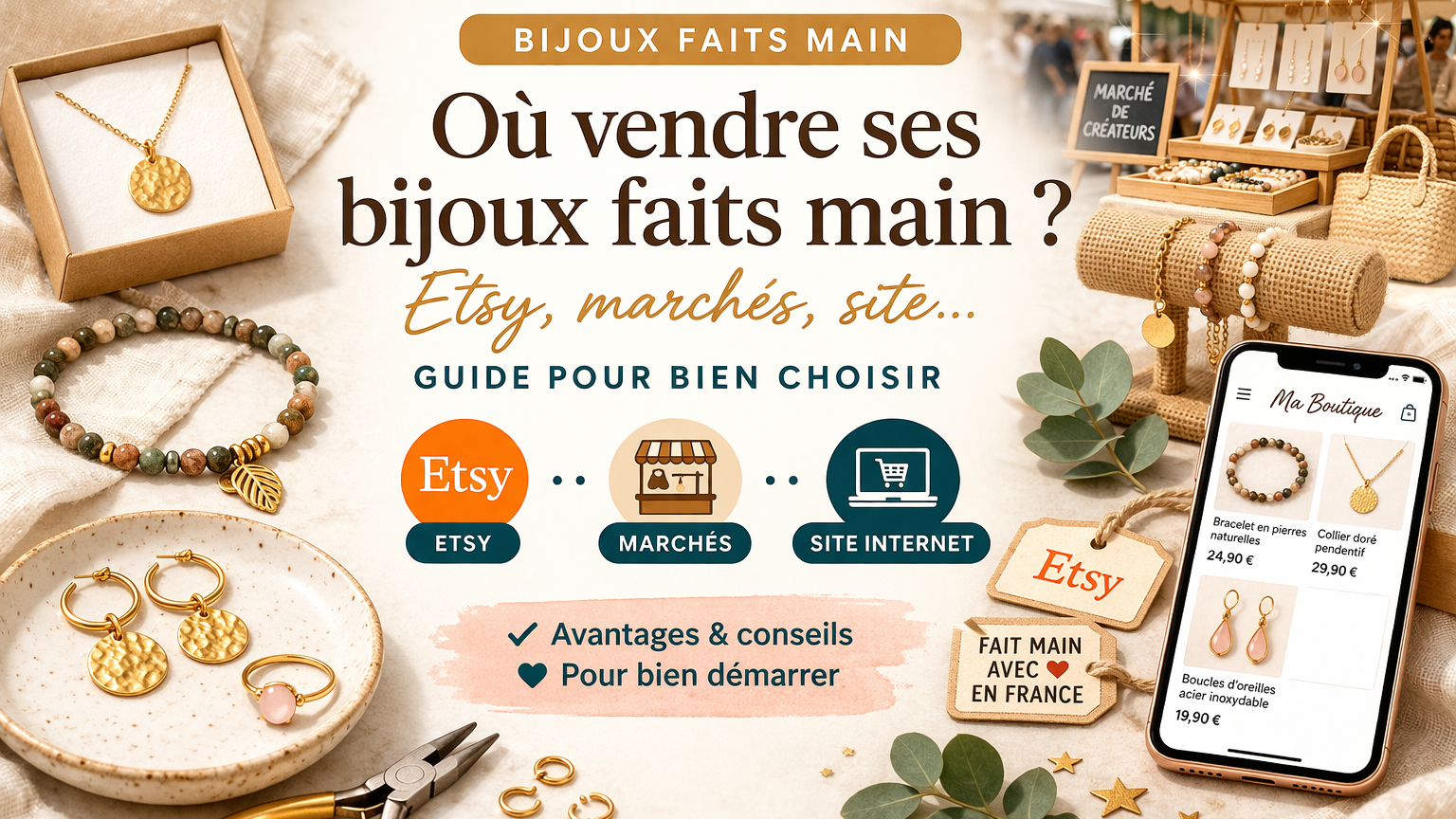 Où vendre ses bijoux faits main ? Etsy, marchés, site… guide pour bien choisir