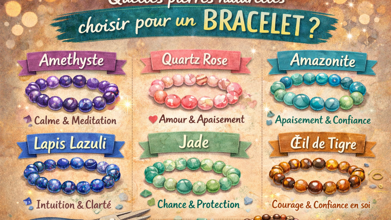 Quelles pierres naturelles choisir pour un bracelet ?
