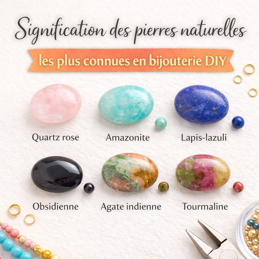 Signification des pierres naturelles les plus connues en bijouterie DIY