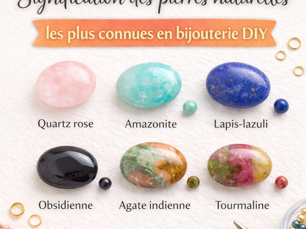 Signification des pierres naturelles les plus connues en bijouterie DIY