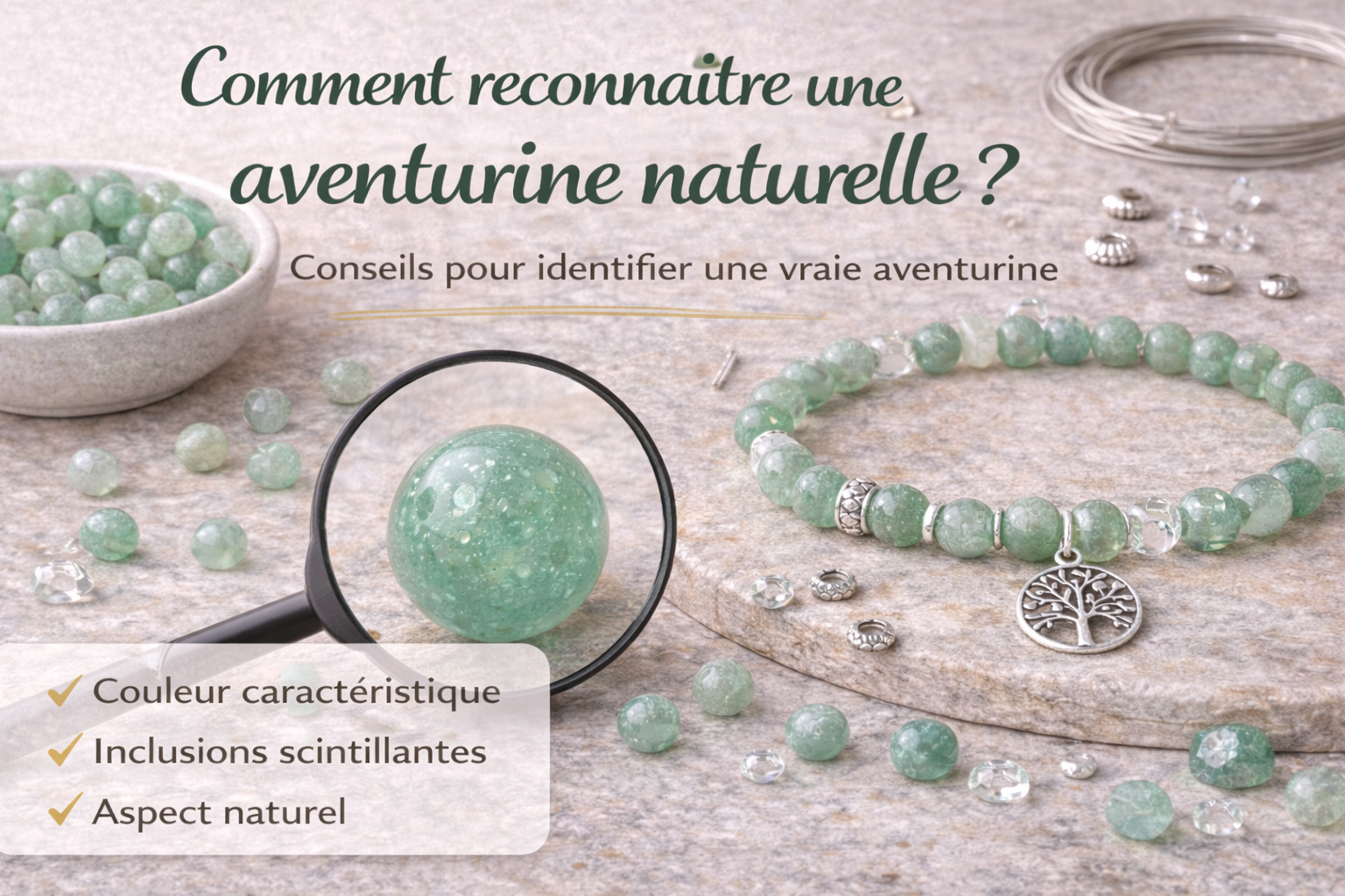Comment reconnaître une aventurine naturelle ?