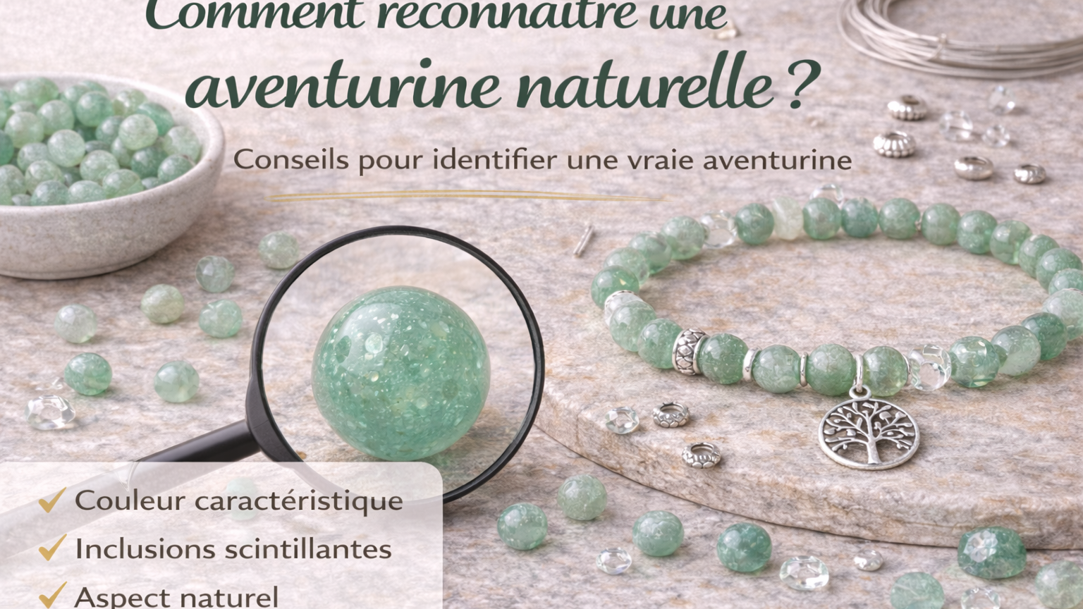 Comment reconnaître une aventurine naturelle ?