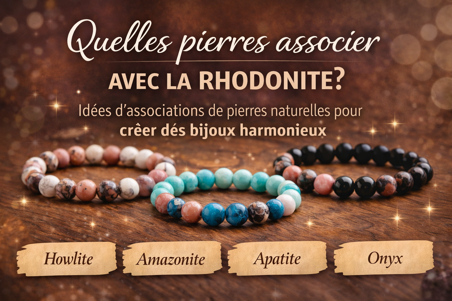 Quelles pierres associer avec la rhodonite ?