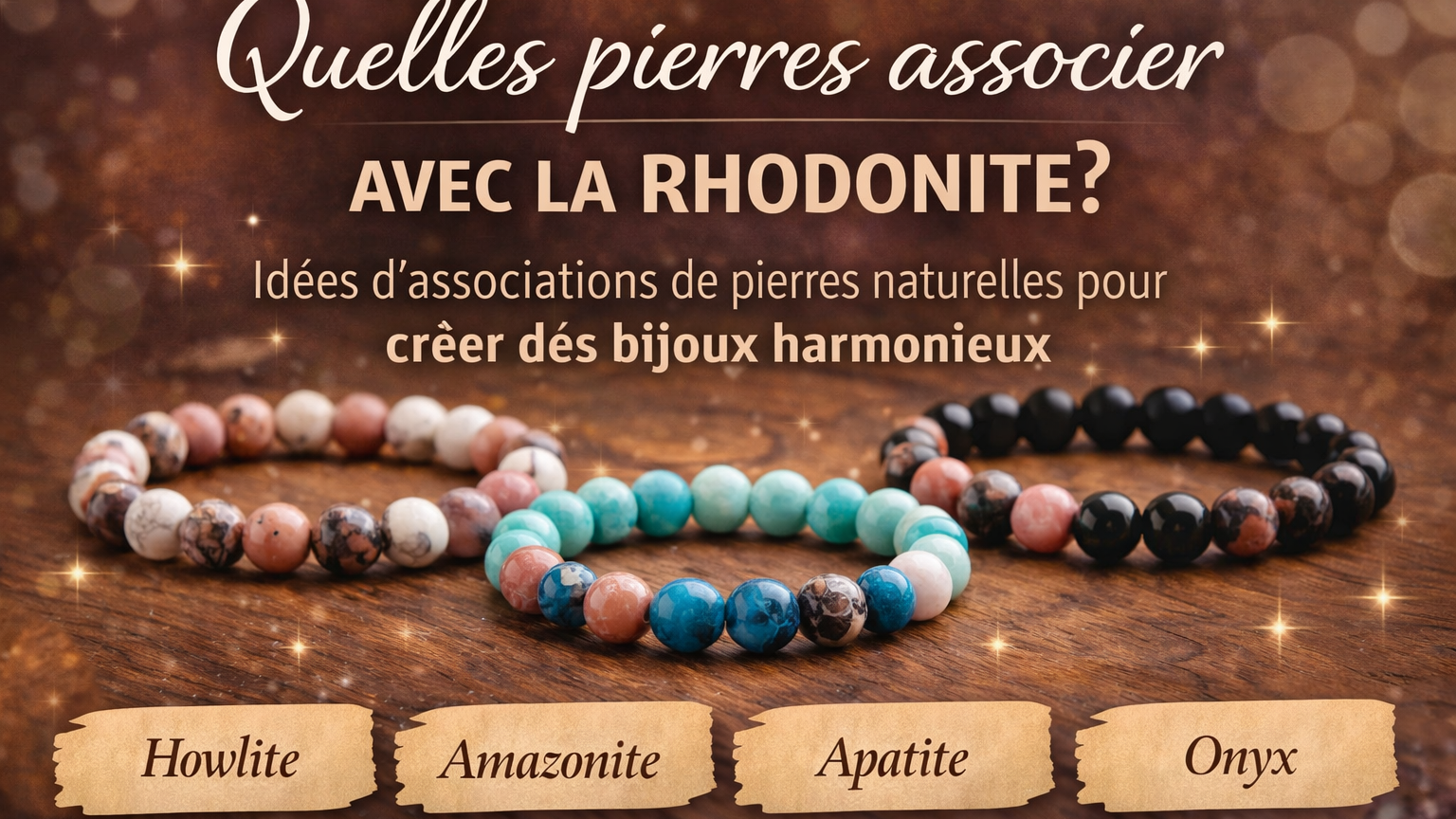 Quelles pierres associer avec la rhodonite ?