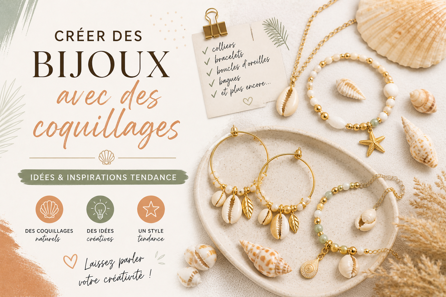 Créer des bijoux avec des coquillages : idées et inspirations tendance