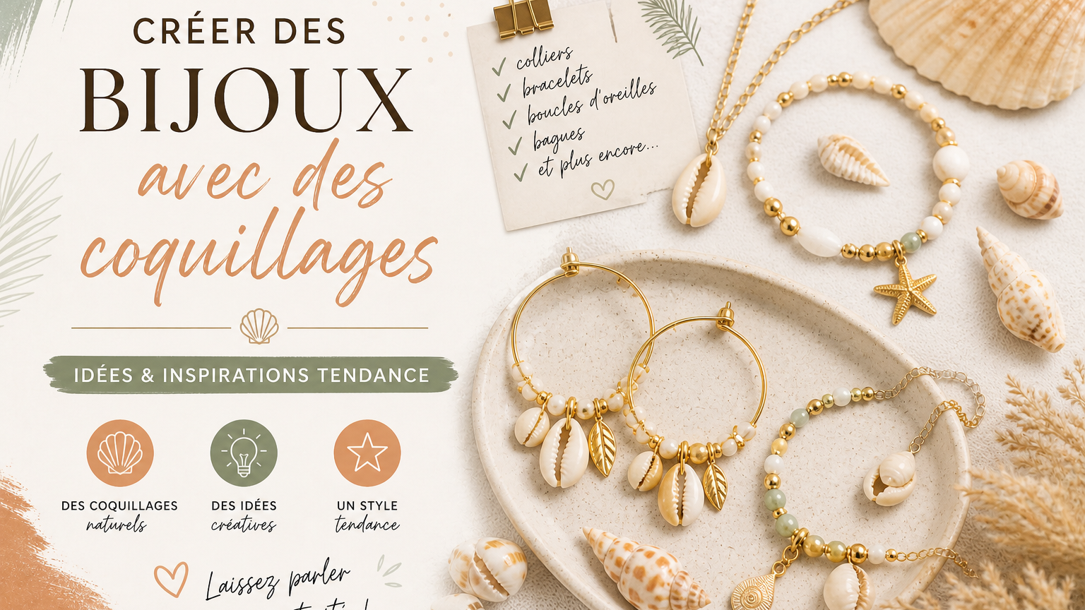 Créer des bijoux avec des coquillages : idées et inspirations tendance