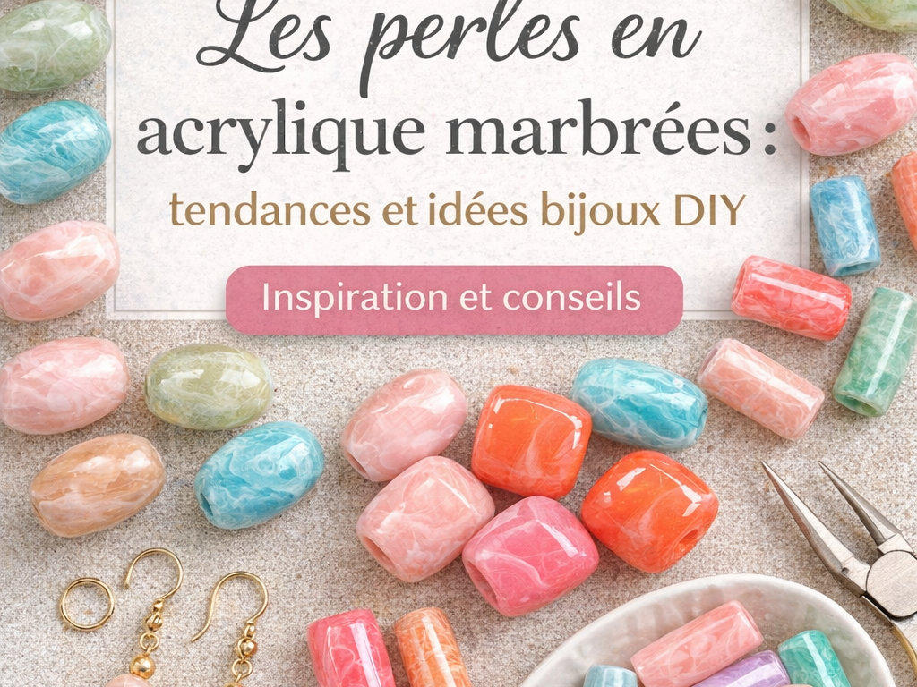 Les perles en acrylique marbrées : tendances et idées bijoux DIY