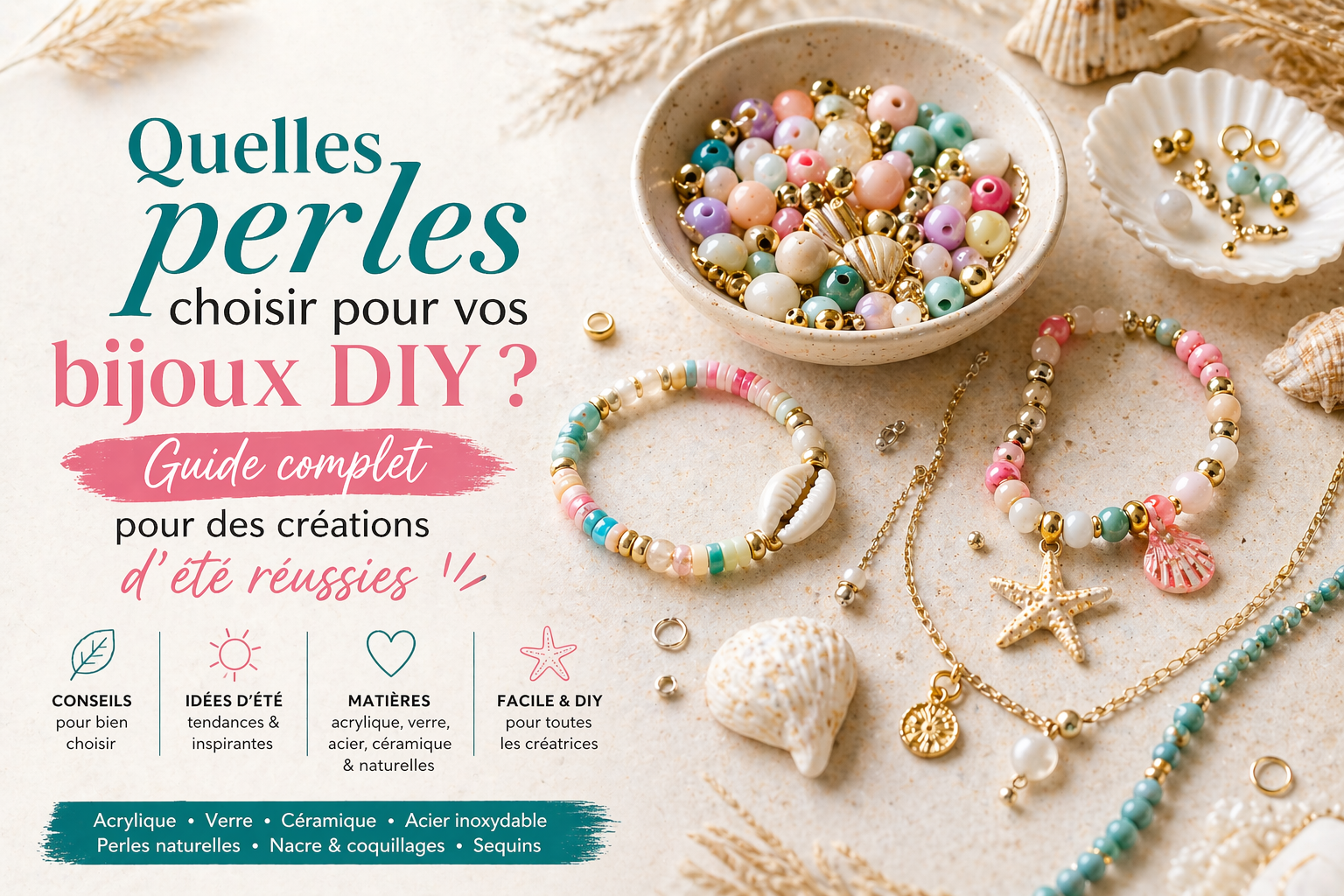 Quelles perles choisir pour ses bijoux DIY ? Guide complet pour des créations d’été réussies