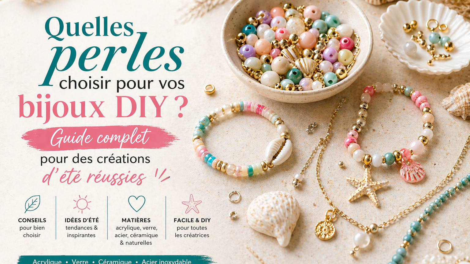 Quelles perles choisir pour ses bijoux DIY ? Guide complet pour des créations d’été réussies