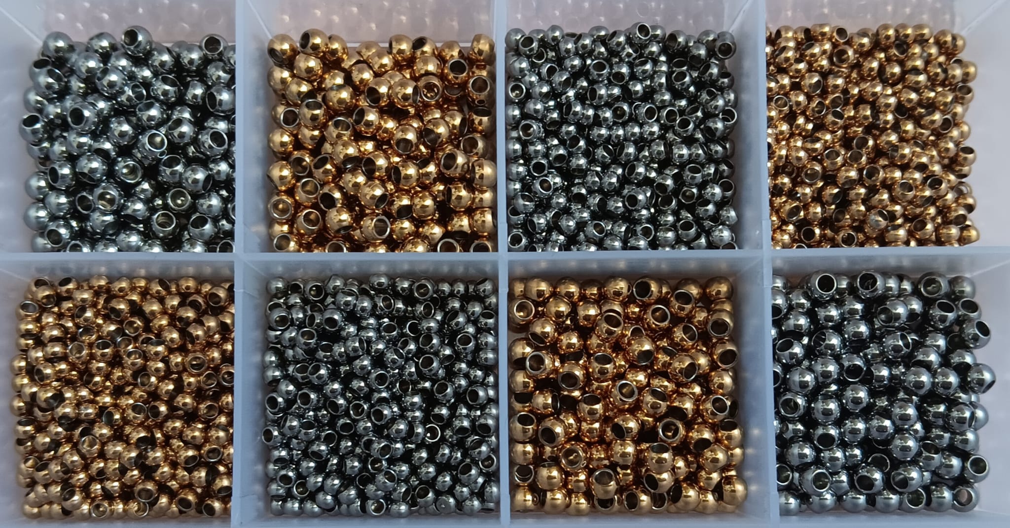 Perles en acier inoxydable