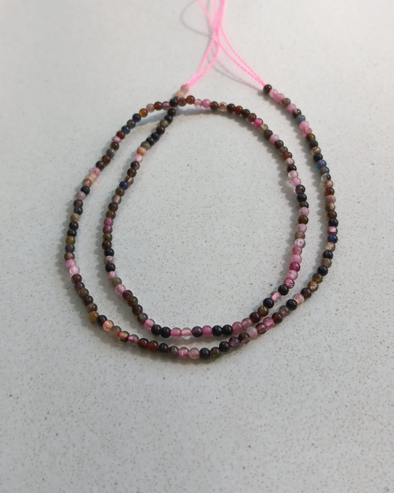 Perles rondes tourmaline naturelle - 2mm
