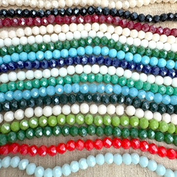 perlesetcreationbijoux - fils de perles rondelles à facettes en verre de 4x3 mm de différentes couleurs