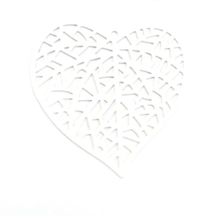 Estampe filigrane coeur 40x42 mm
