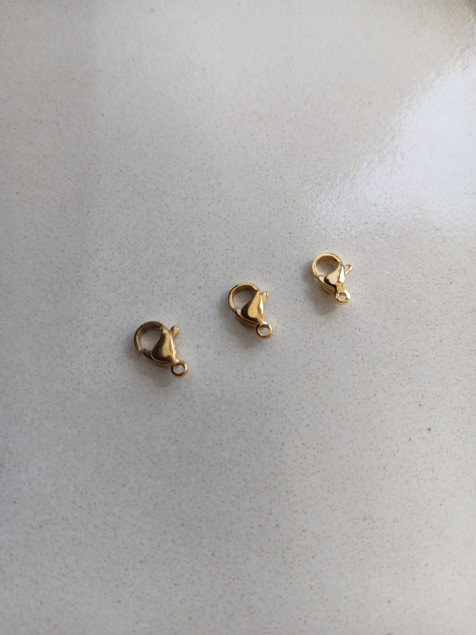 perlesetcreationbijoux - fermoirs type mousqueton en acier inoxydable doré de différentes tailles