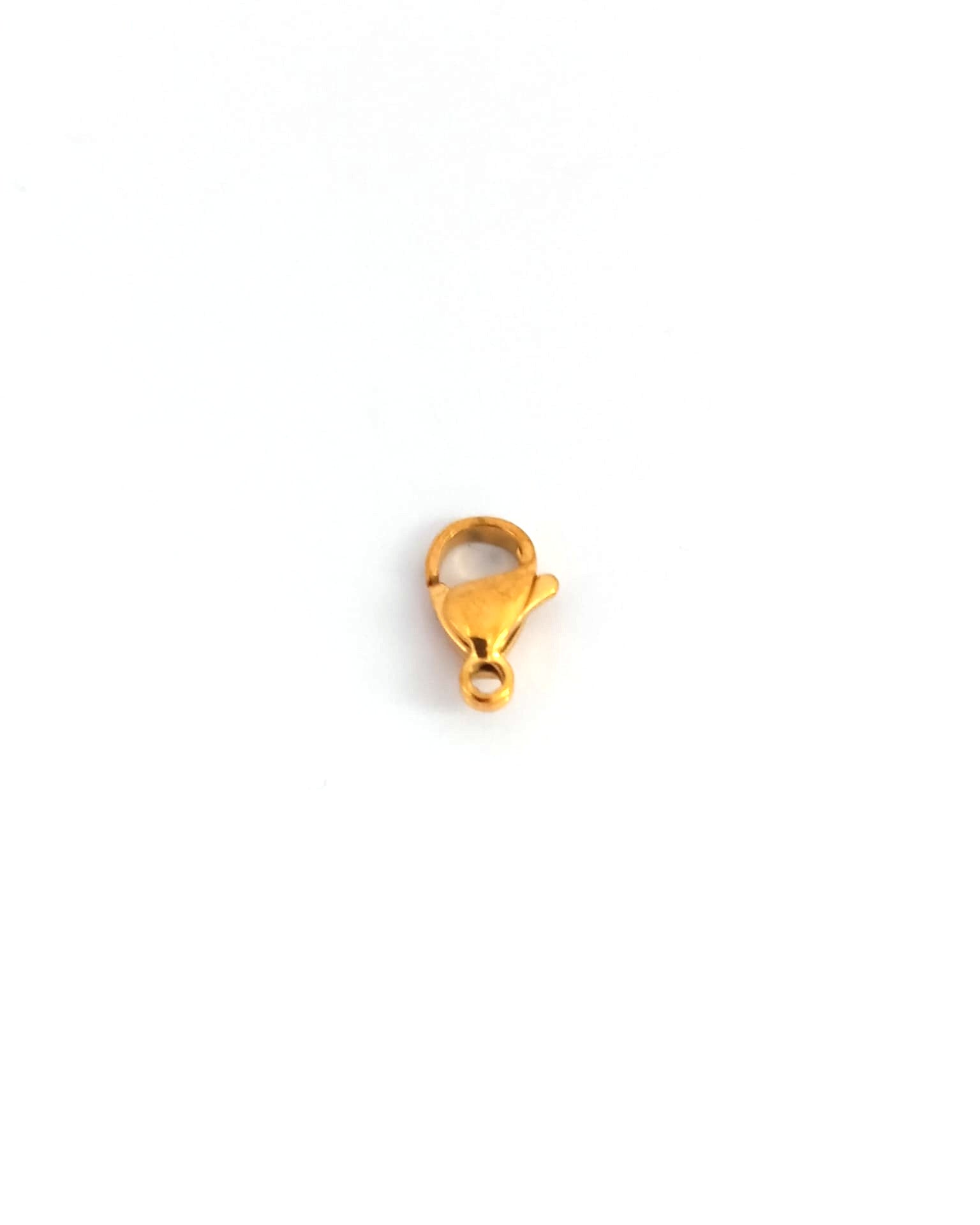 Fermoir mousqueton acier inox doré 304 - 11x7 mm x1