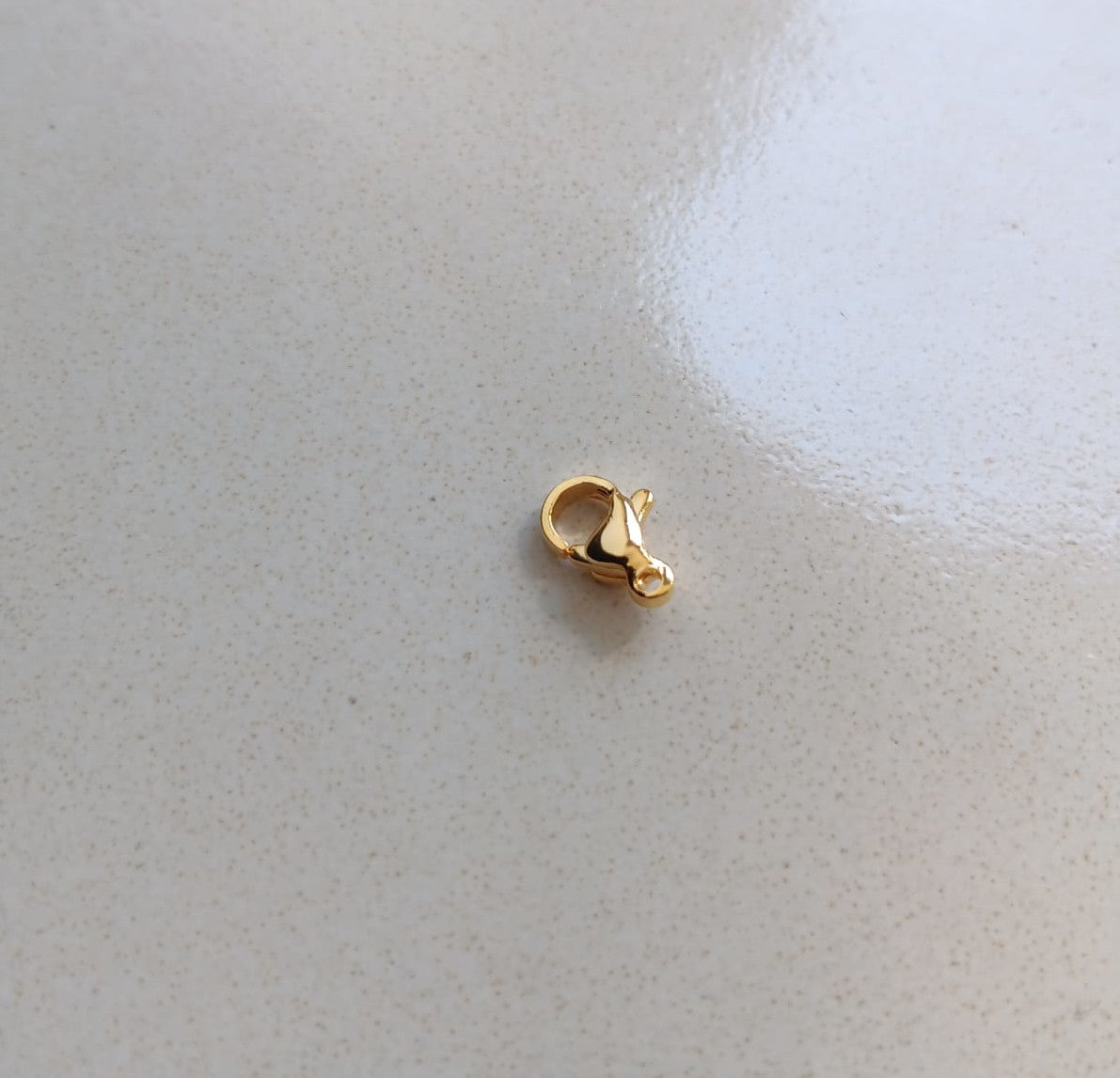 Fermoir mousqueton acier inox doré 304 - 10x6 mm x1