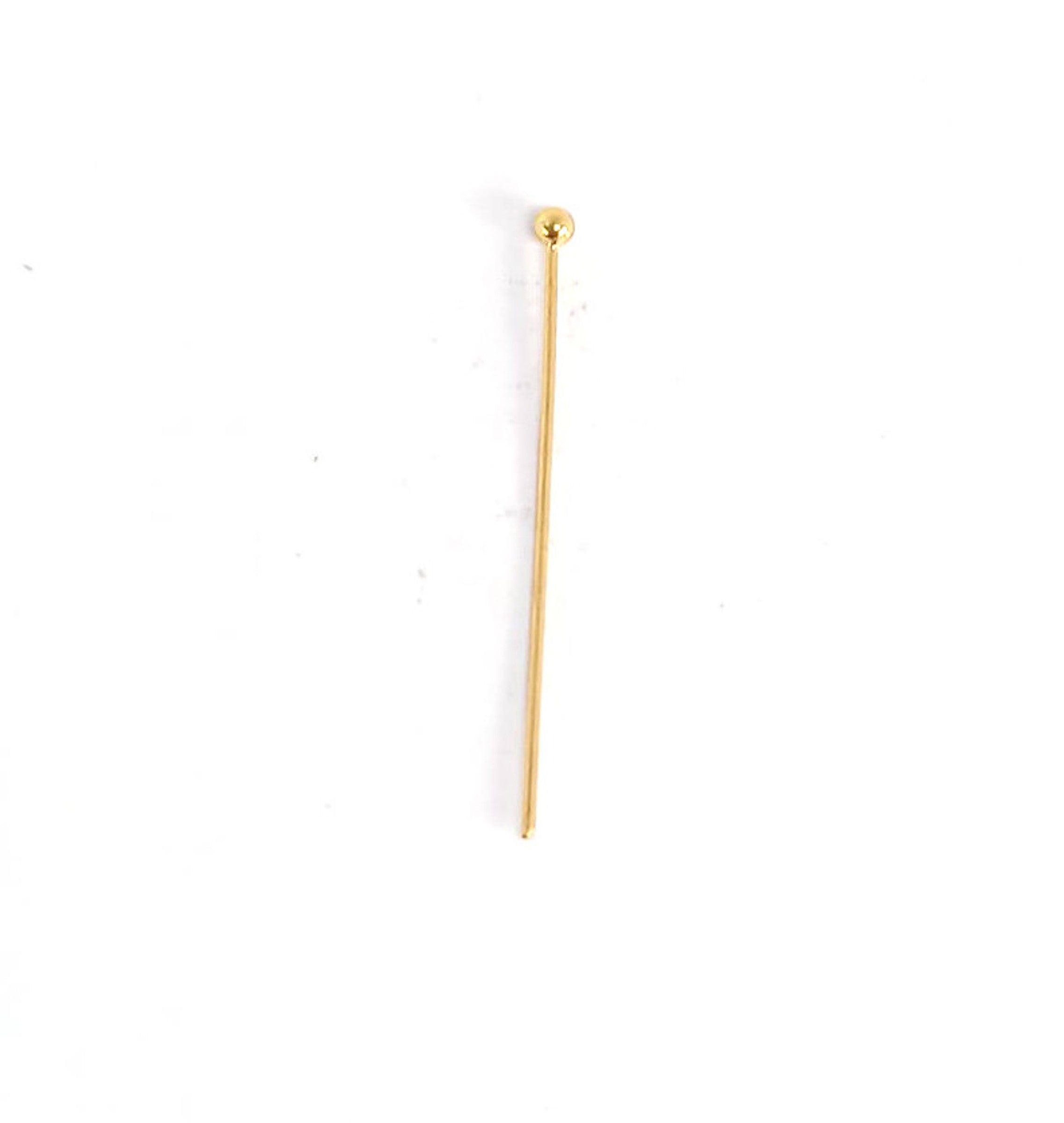 Clous tête boule en acier inox doré - 30 ou 35 mm x10