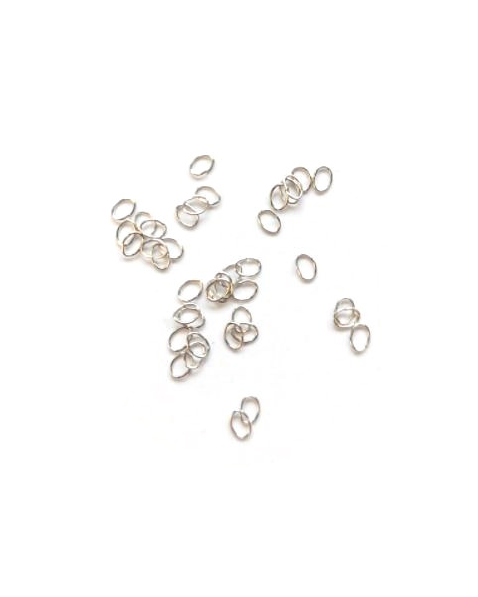 Anneaux ouverts acier inox argenté 304 - 3x2,5 mm x20