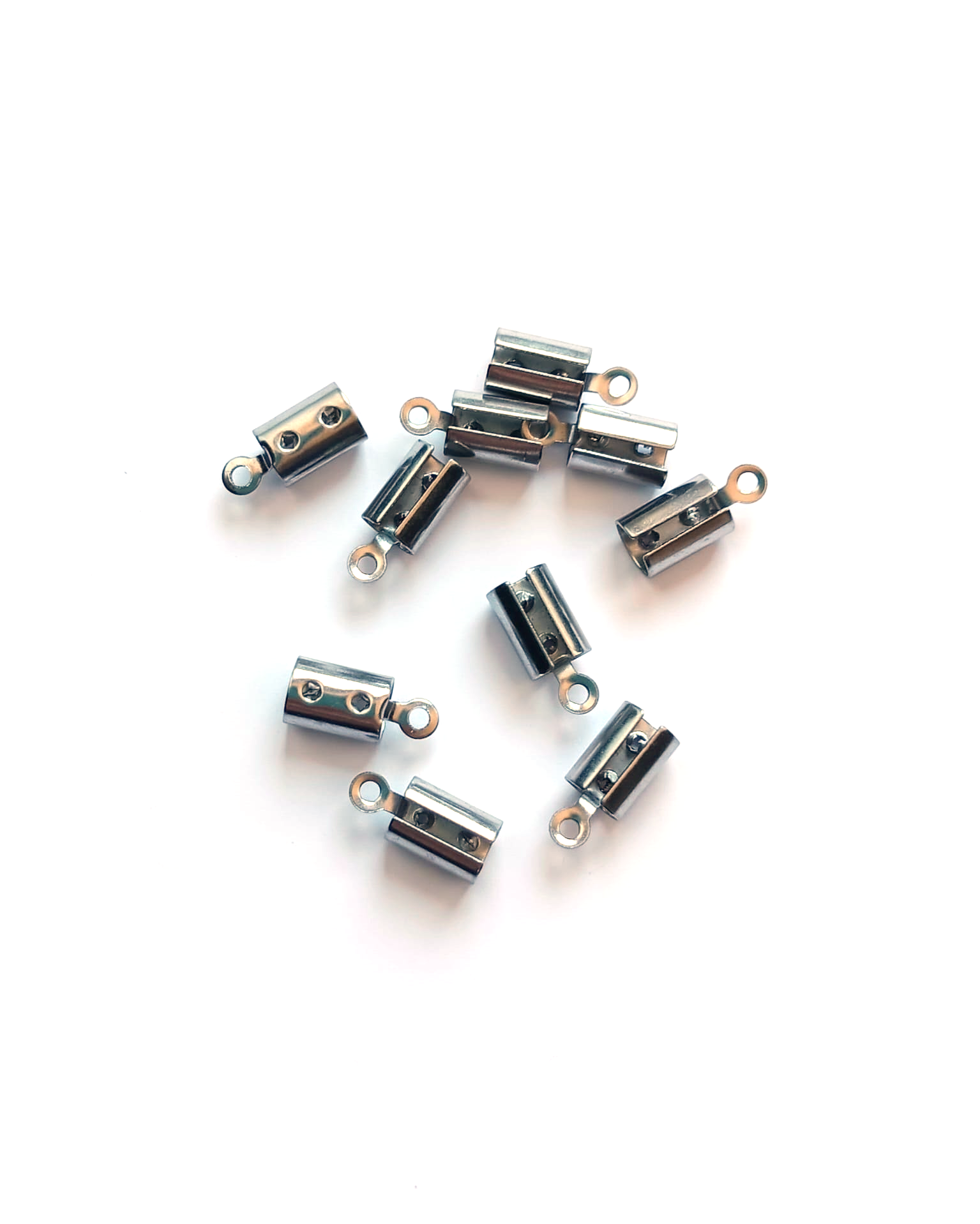 perlesetcreationbijoux - pinces lacet pour cordon 4 mm en acier inoxydable 304 argenté