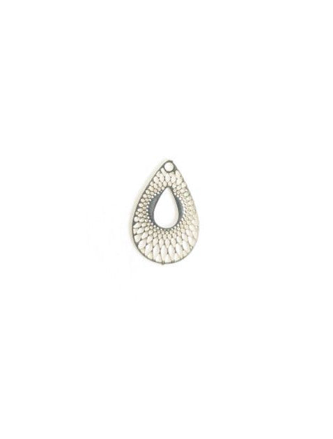 Breloque filigrane goutte - 19x12 mm
