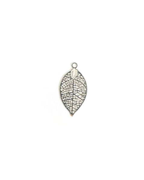 Breloque filigrane feuille - 19x10 mm