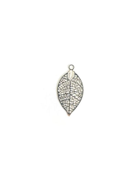 Breloque filigrane feuille - 19x10 mm