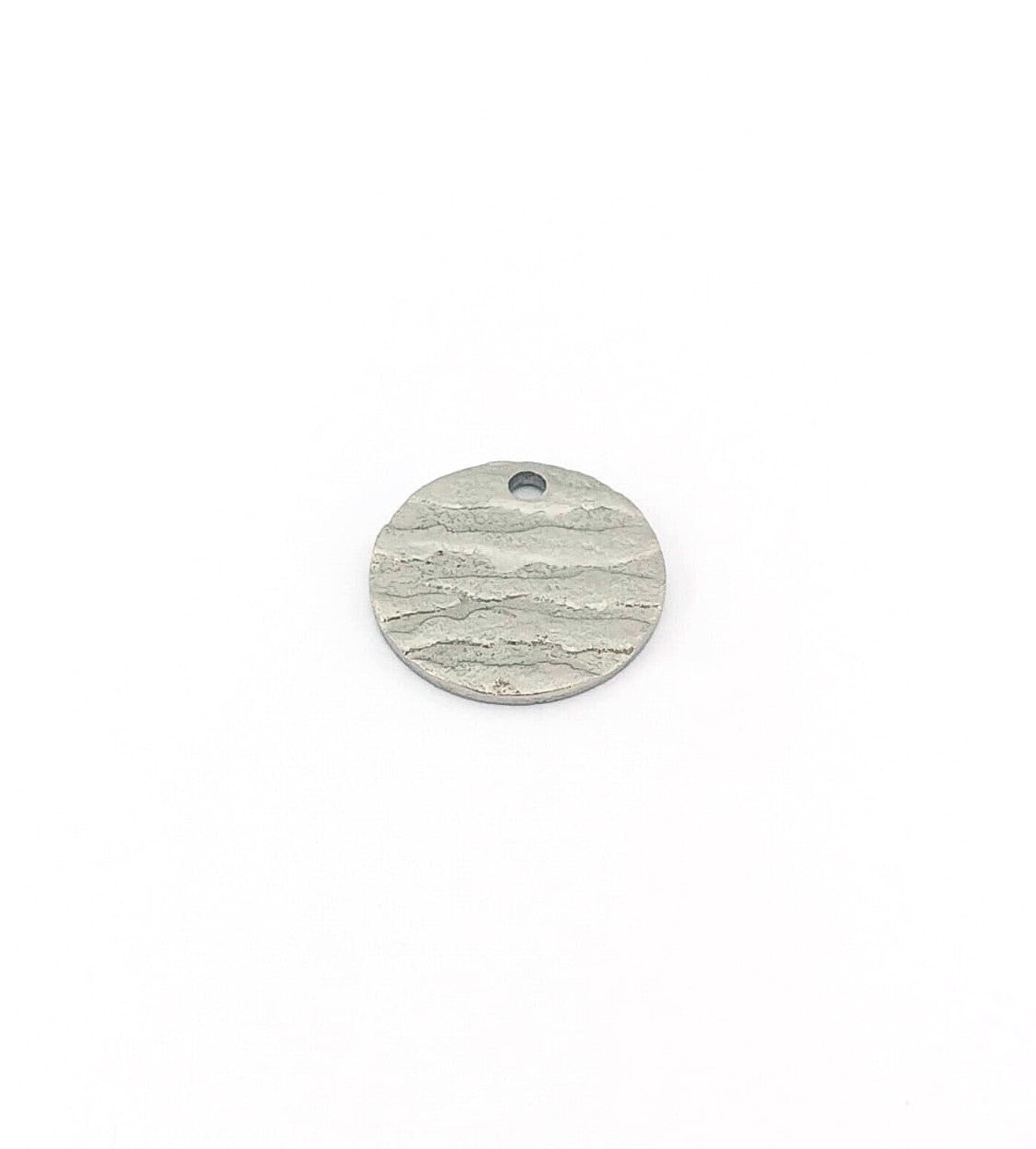 Sequin rond texturé acier inox 304 - 12 mm