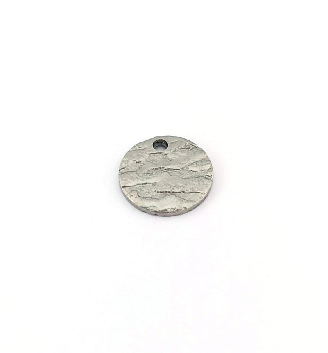 Sequin rond texturé acier inox 304 - 10 mm