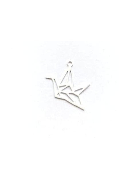 Estampe filigrane oiseau origami - 15x20 mm