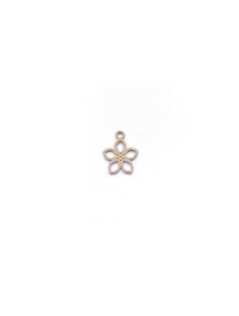Breloque filigrane fleur - 9x7 mm