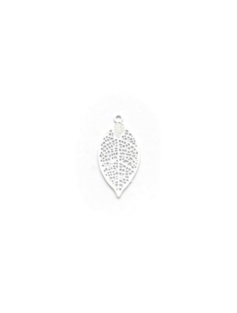 Breloque filigrane feuille - 19x10 mm