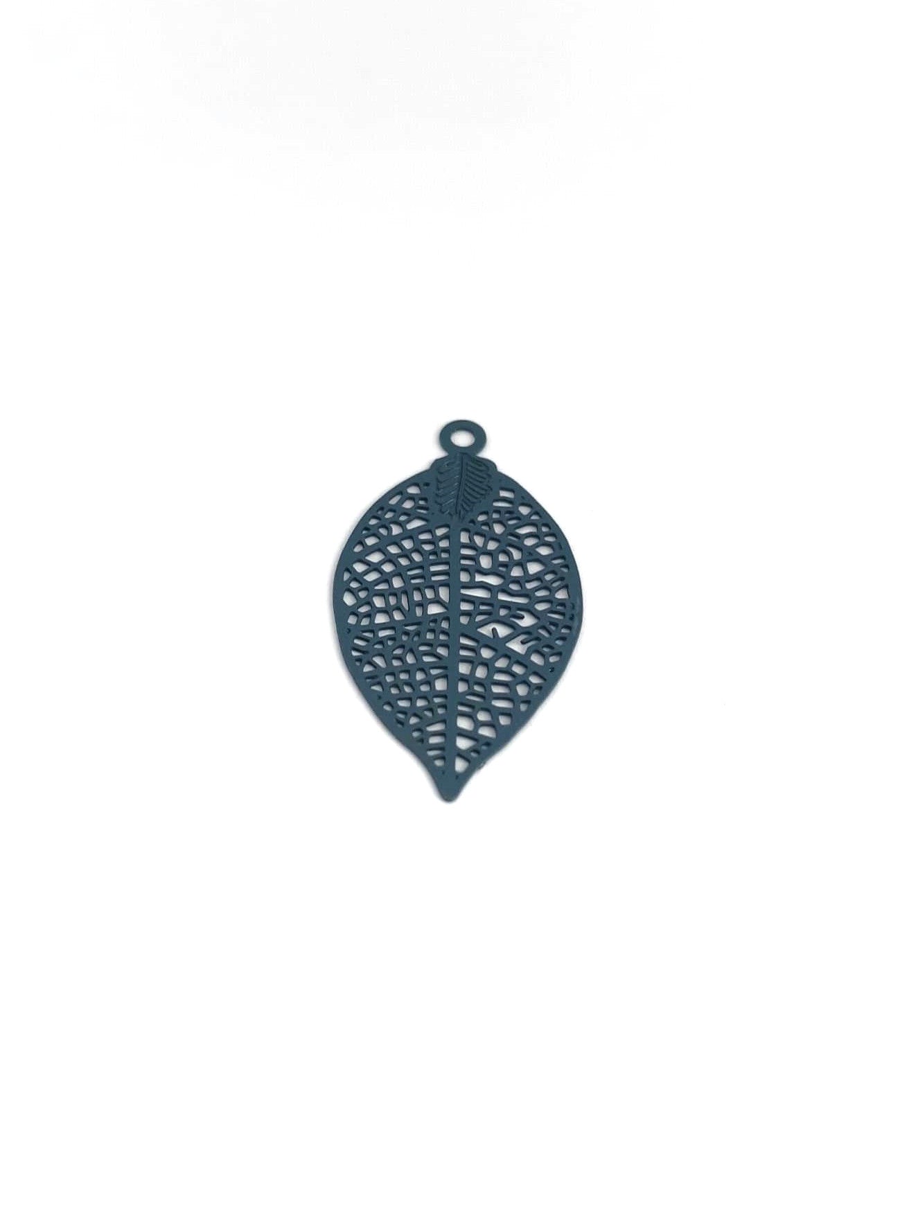 Estampe filigrane feuille - 28x15 mm