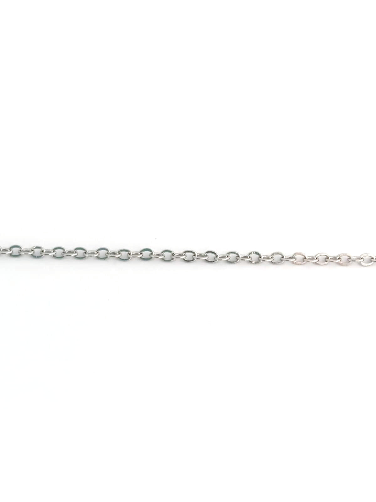 Chaîne maille ovale plate acier inox argenté 304 - 2x1,5 mm