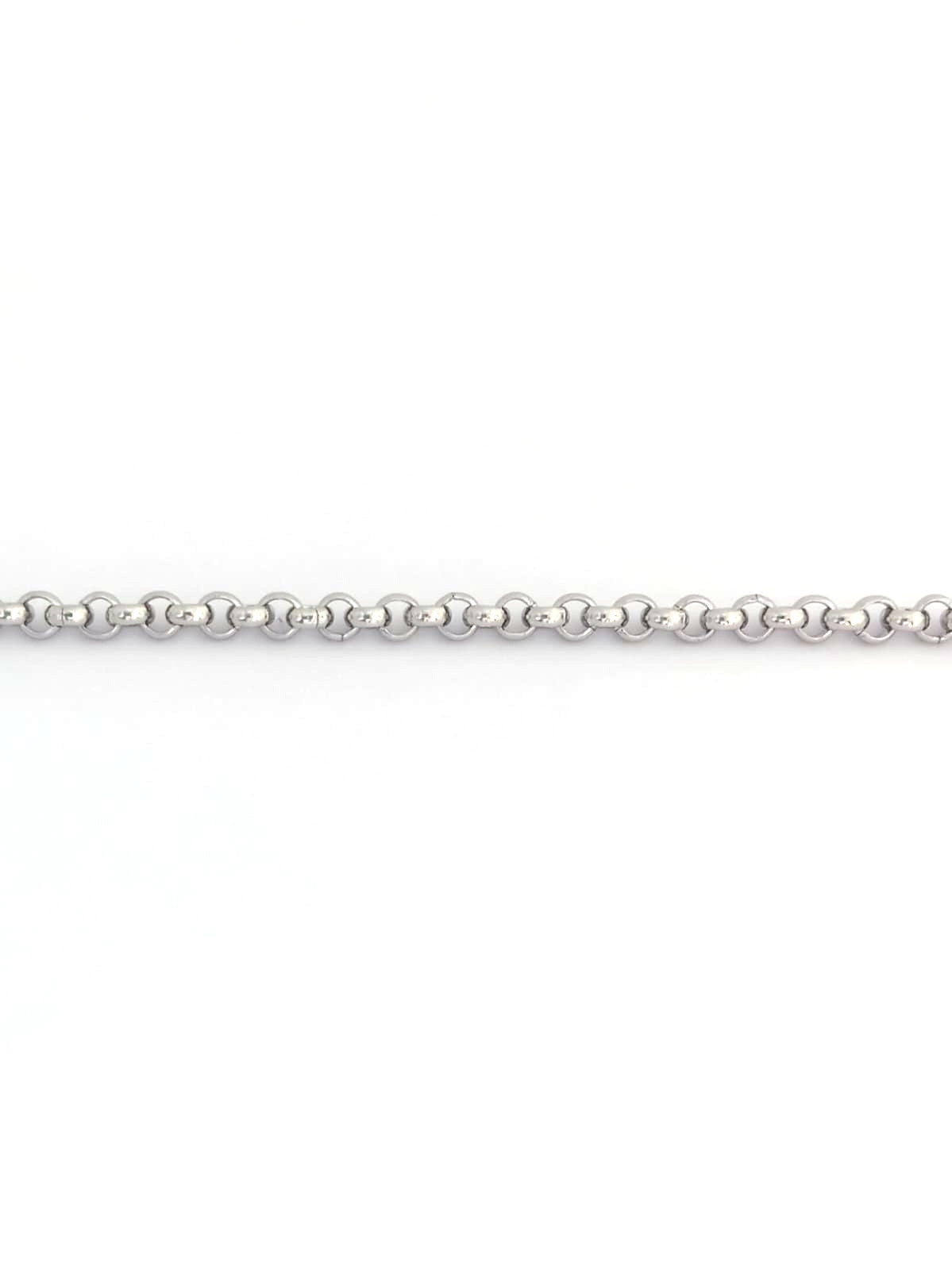 Chaîne maille ronde rolo acier inox argenté 304 - 3 mm