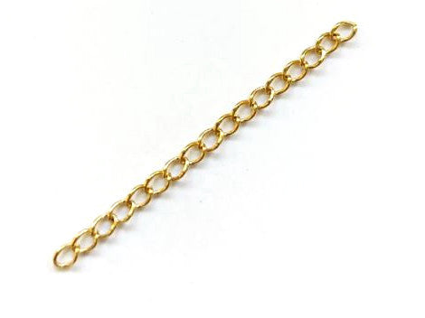 Chaînette d'extension acier inox doré 304 - 50mm