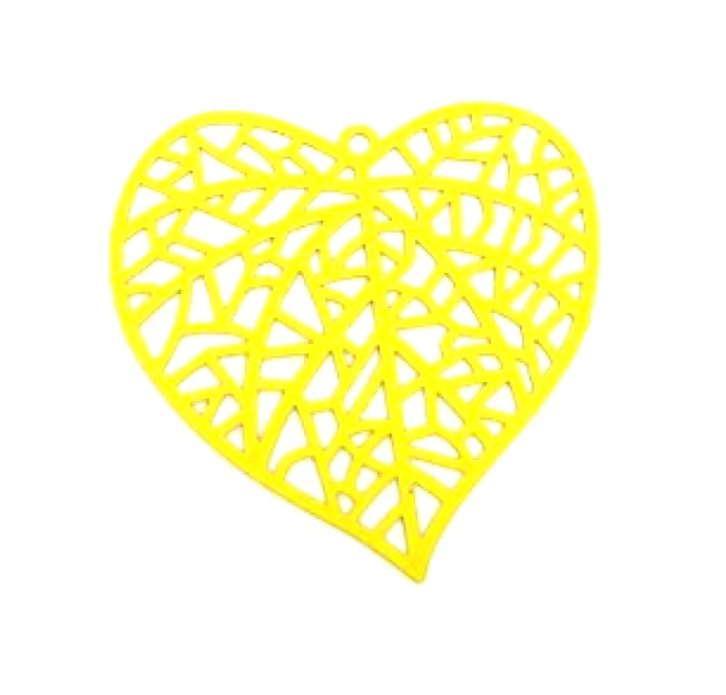 Estampe filigrane coeur 40x42 mm