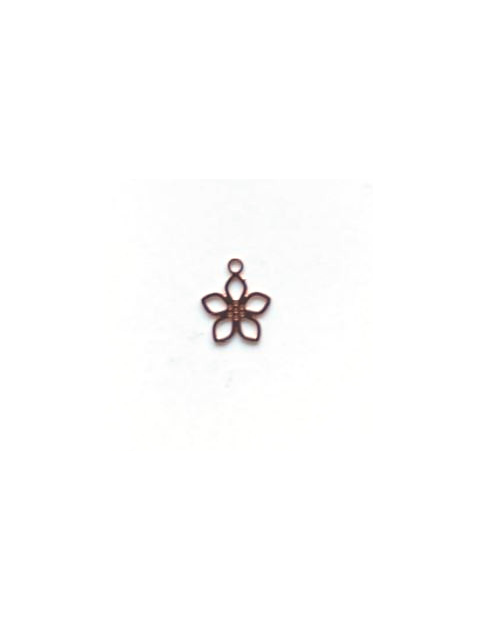 Breloque filigrane fleur - 9x7 mm