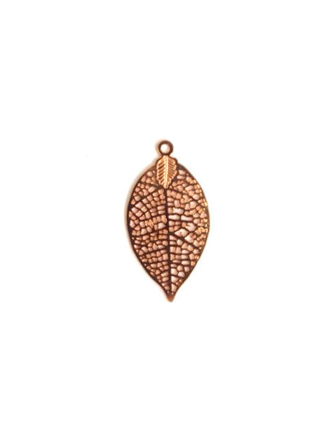 Estampe filigrane feuille - 28x15 mm