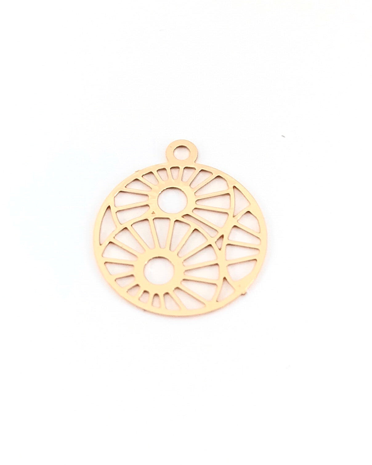 Breloque filigrane rosace - 17x15 mm