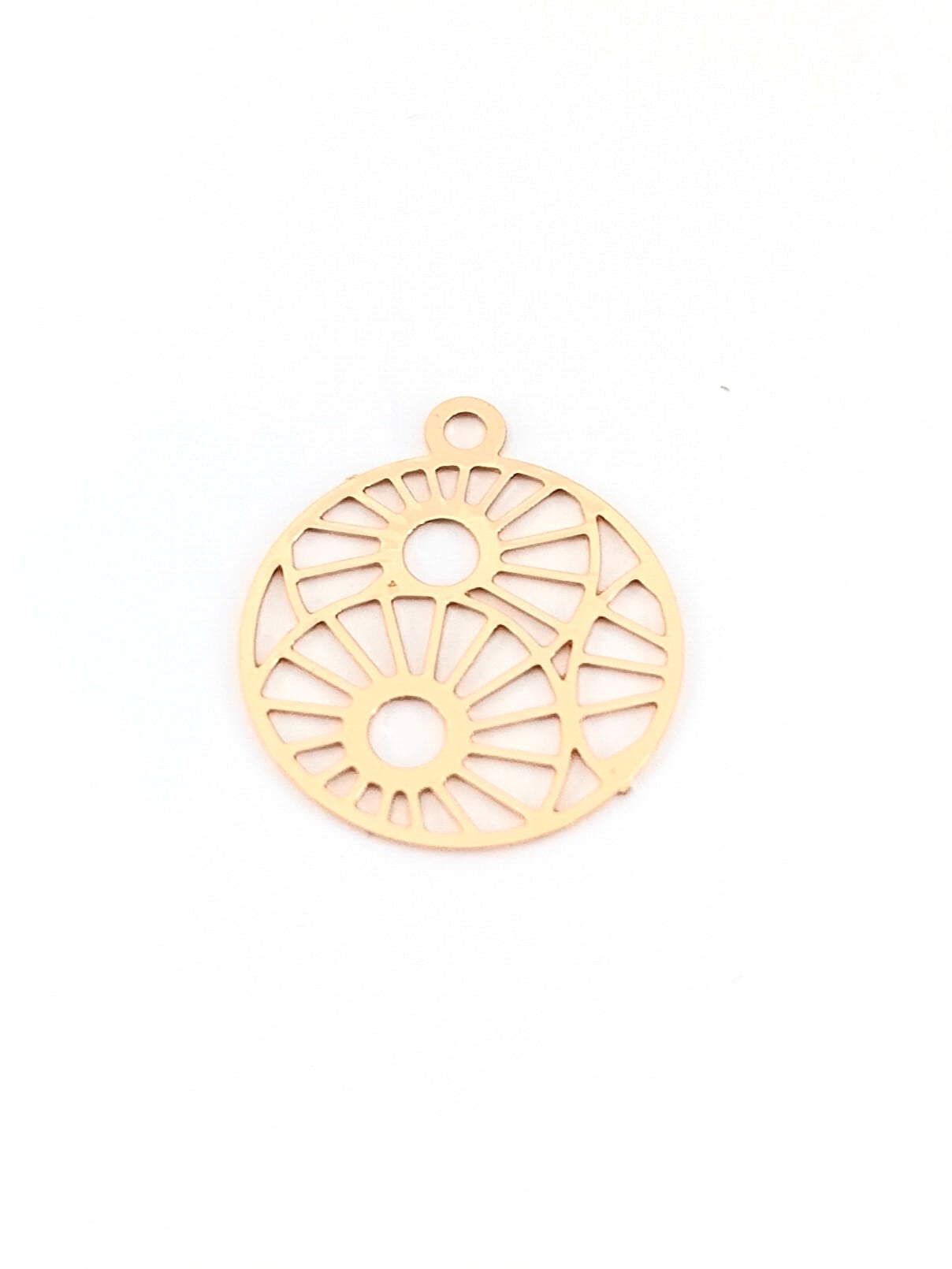 Breloque filigrane rosace - 17x15 mm