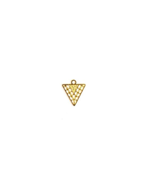 Breloque filigrane triangle - 12x10 mm