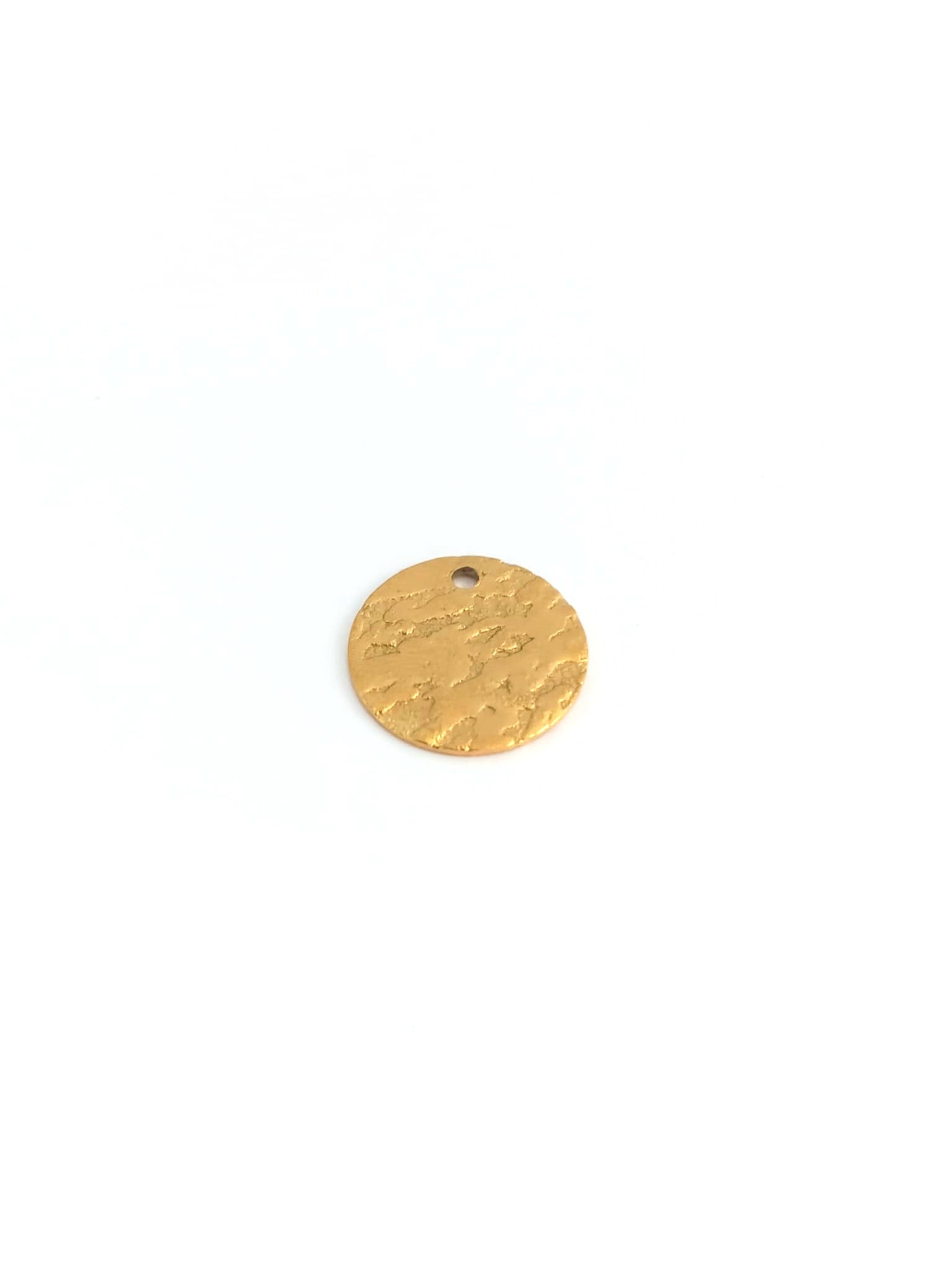 Sequin rond texturé acier inox 304 - 15 mm